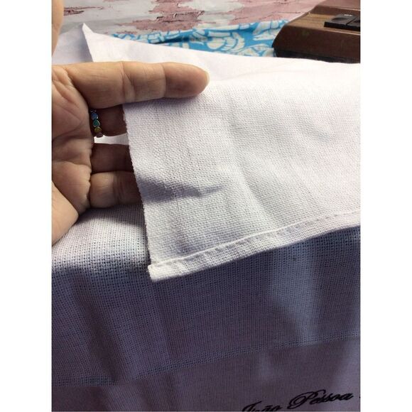 Vintage Linen Watermelon Table Cover White Red - Picture 7 of 11